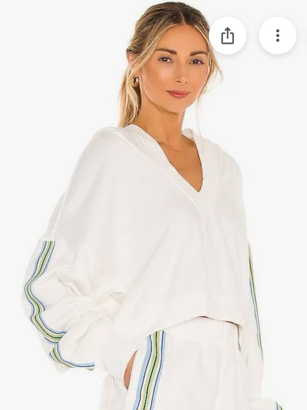 Free People FP Movement Grand
Slam Striped Crop Hoodie SIZE XS